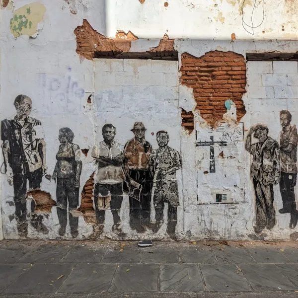 Mural of people