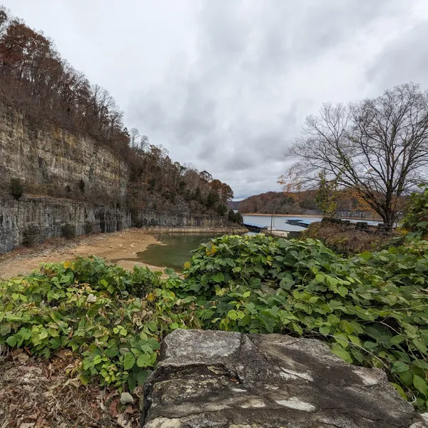 Cliffs by the lake