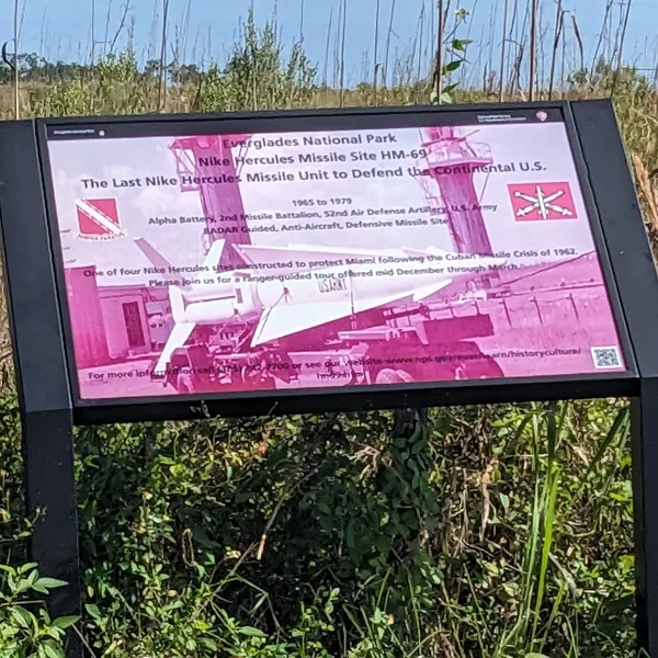 Sign for old Nike missile site