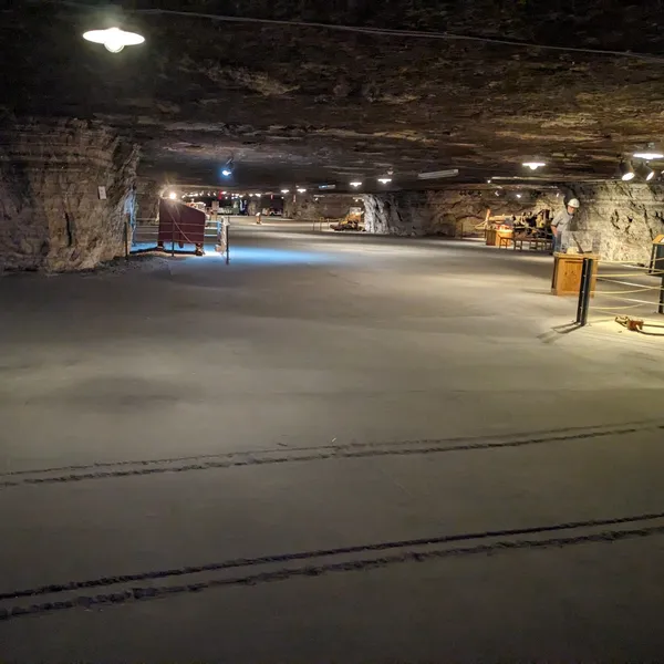 View of the open mine