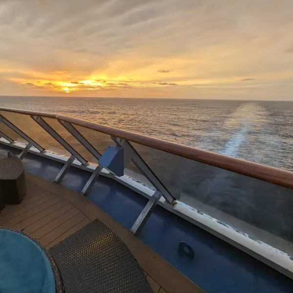 Sunset from stern