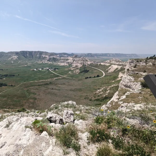 Oregon trail below the bluffs.