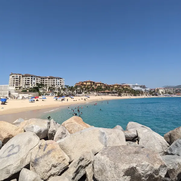 Beach near resorts