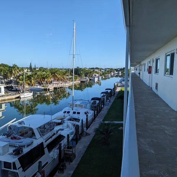 Row of boats in the marina.