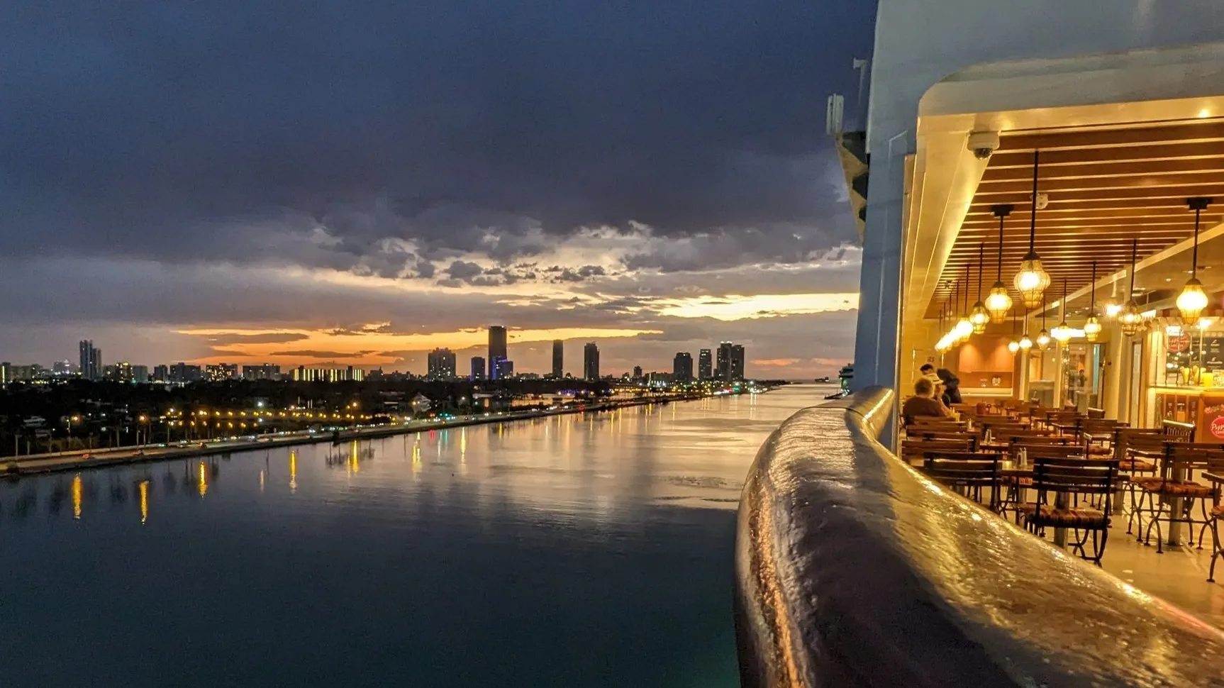 Split view of boat and dawn.